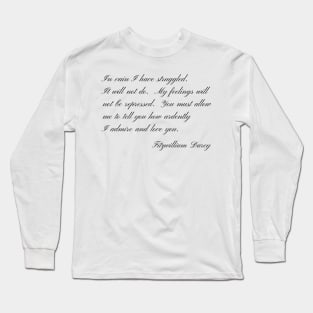 Mr. Darcy Proposes to Elizabeth Bennet Long Sleeve T-Shirt